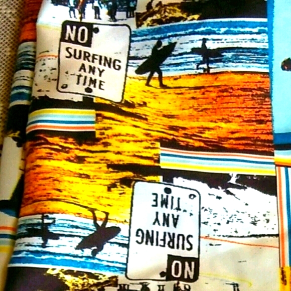 Board Style Swim Trunks "No Surfing" Print - Picture 5 of 8